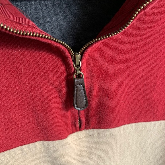 Vintage Red and Cream Quarterzip - Picture 2 of 2